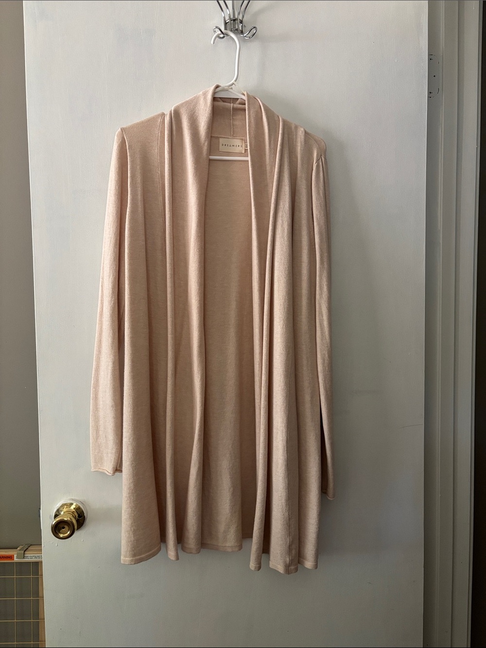Dreamers Blush Open-Front Draped Cardigan